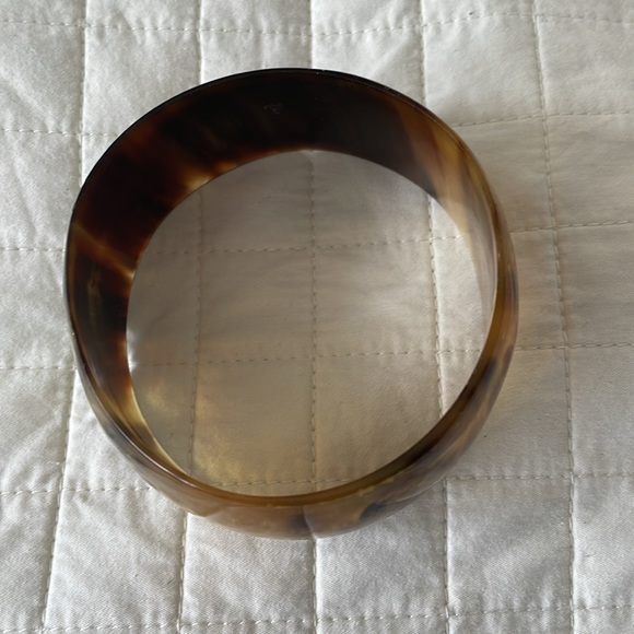 Horn Wide Bangle Bracelet - large to xl - Picture 3 of 3